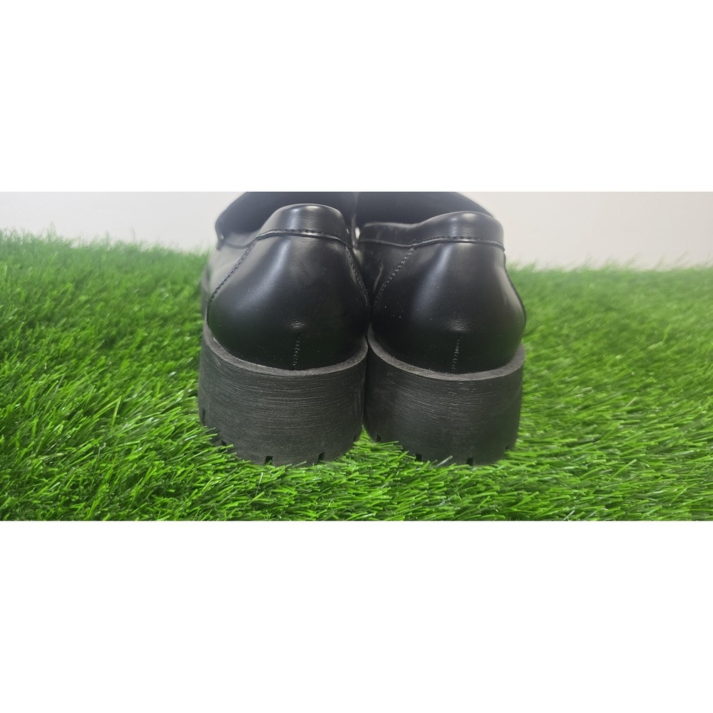 Steve Madden Shoes Womens Size 10 Black Loafers Platform Chunky Penny Lug Sole - Picture 5 of 11